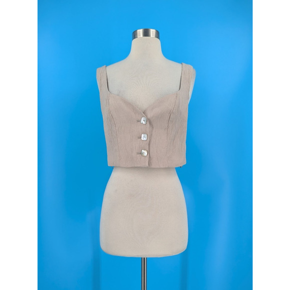 Jason Wu Crop Button-Up Tank Top - XS - Picture 1 of 4